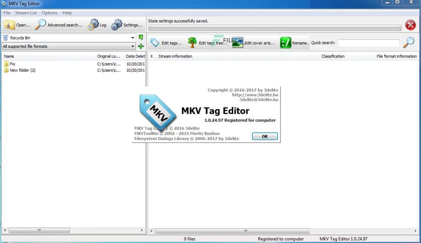 3delite MKV Tag Editor 1.0.190.282