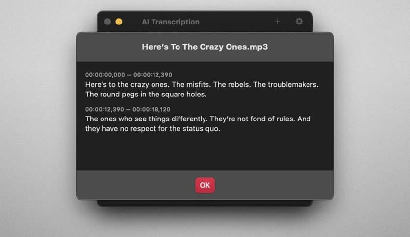 AI Transcription 2.15