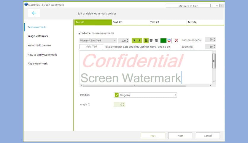 xSecuritas Screen Watermark