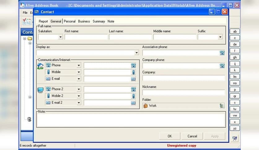 Alive Address Book 1.9
