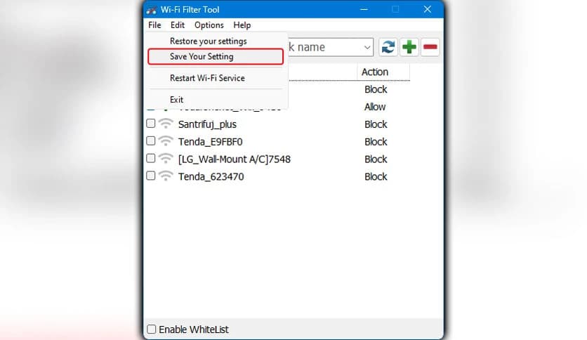 Sordum Wi-Fi Filter Tool 1.2