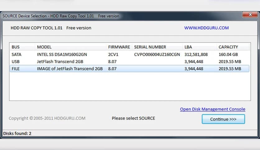 HDD Raw Copy Tool 1.20