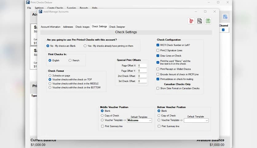 Print Checks Deluxe 1.67