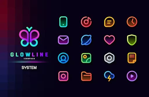 GlowLine Icon Pack 3.8
