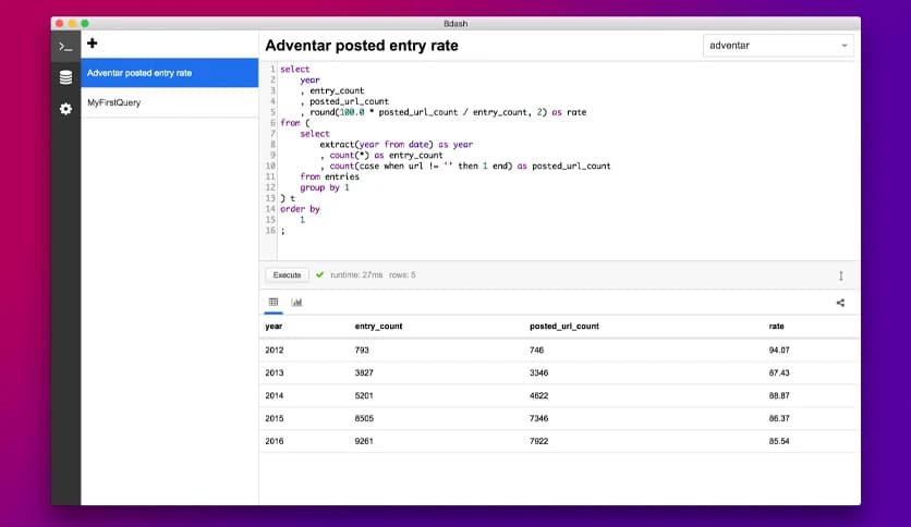 Bdash SQL Client 1.17.1