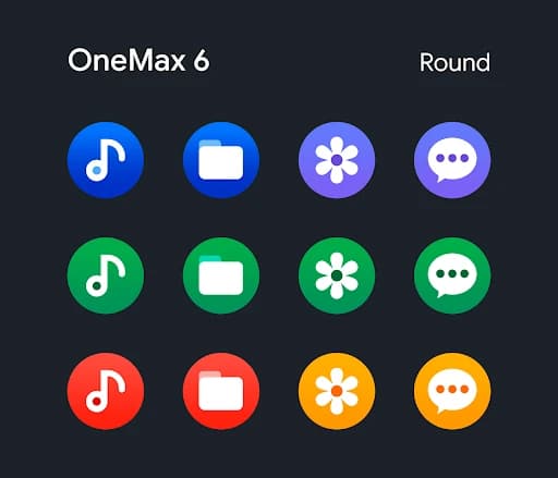 OneMax 6 – Icon Pack (Round) 5.5