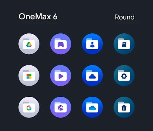 OneMax 6 – Icon Pack (Round) 5.5