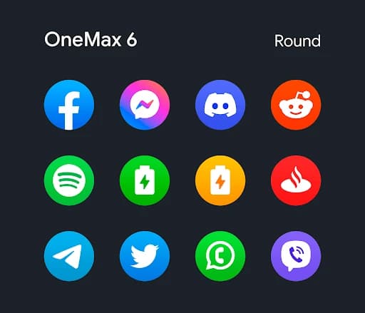 OneMax 6 – Icon Pack (Round) 5.5