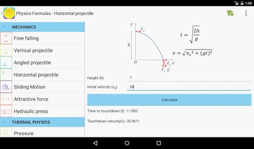 Physics Formulas 5.1.2