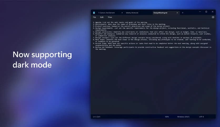 Microsoft Windows Notepad 11.2405.13.0