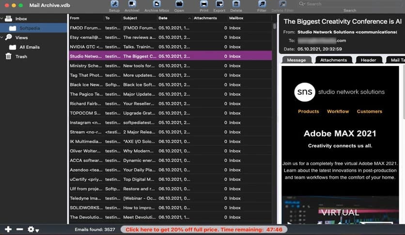 Mail Archiver X 7.1.5