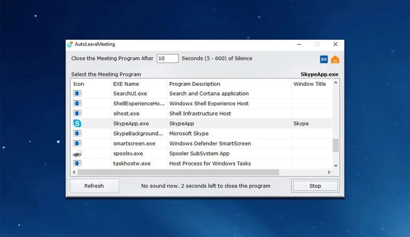 AutoClose AutoLeaveMeeting