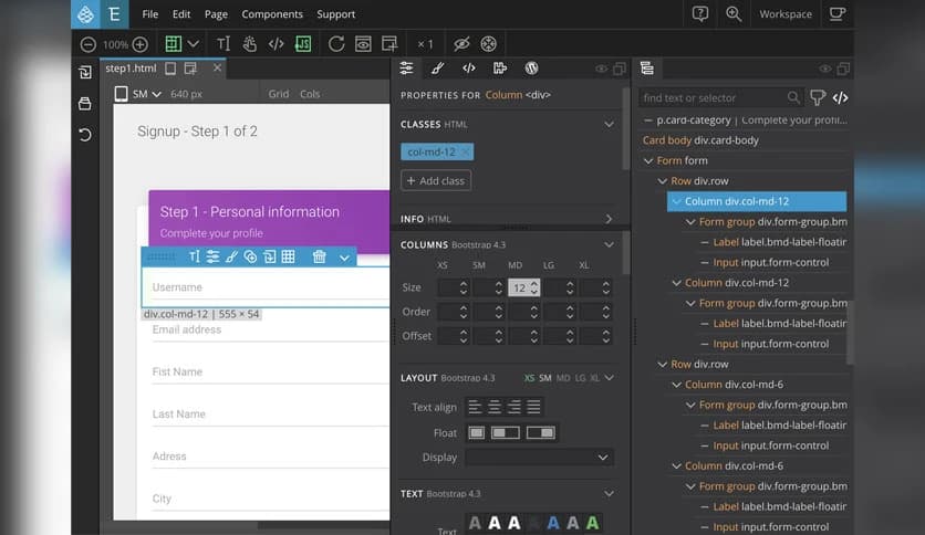 Pinegrow Snapshots 1.1