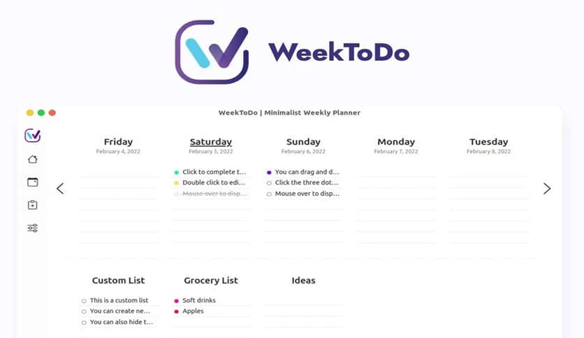 WeekToDo 2.2.0