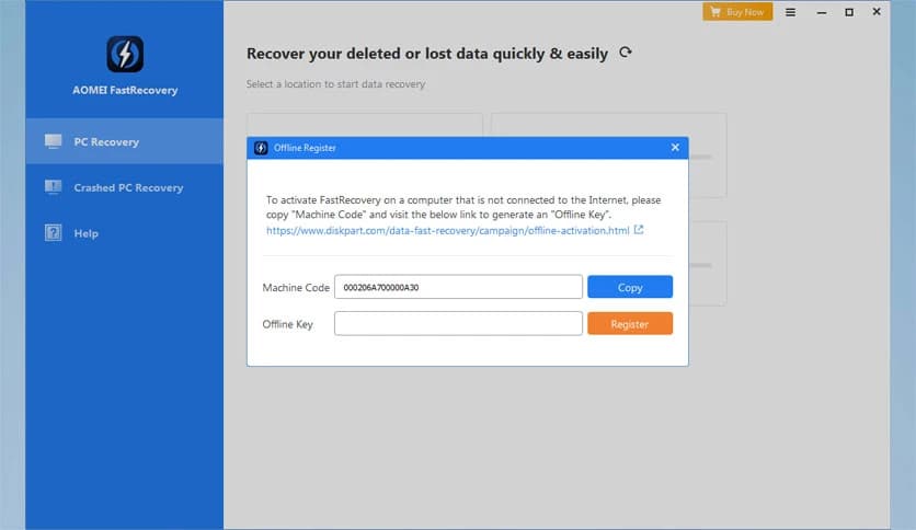 AOMEI FastRecovery 3.0.0