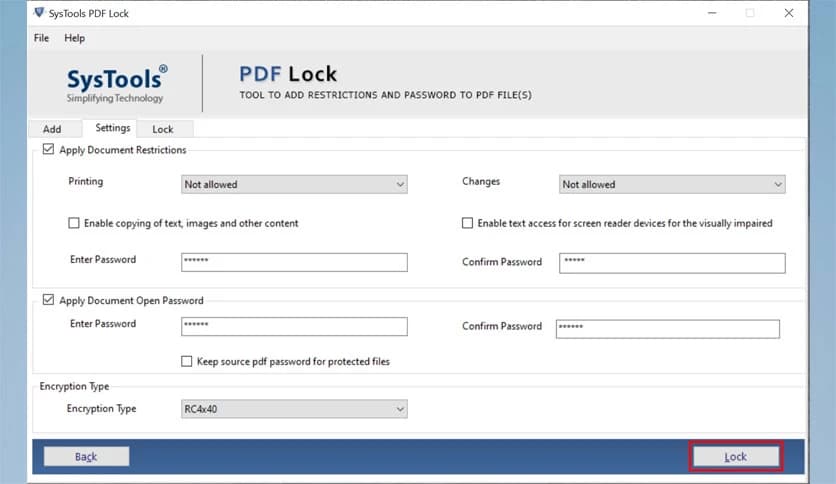 SysTools PDF Lock 3.1