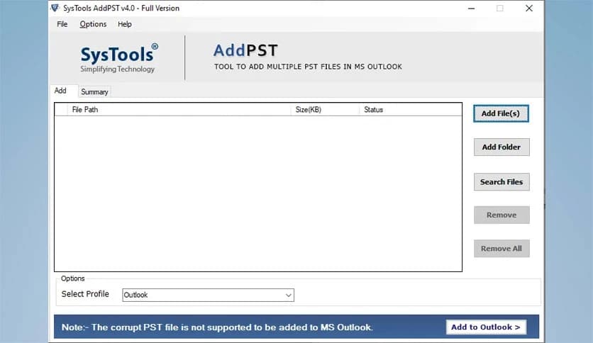 SysTools AddPST 4.0