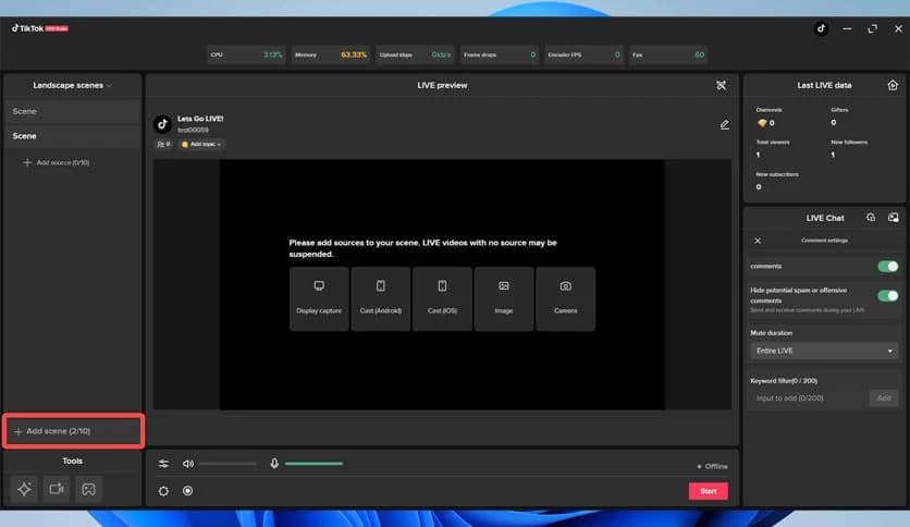 TikTok LIVE Studio 0.73.4