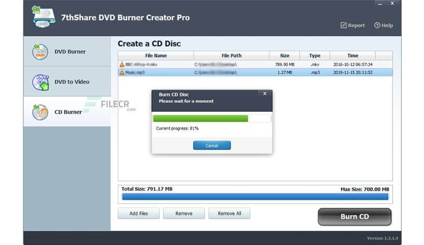 7thShare DVD Burner Creator Pro 1.4.0