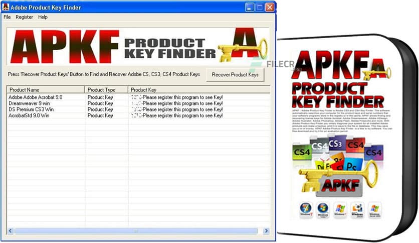 APKF Adobe Product Key Finder 2.7.0.0