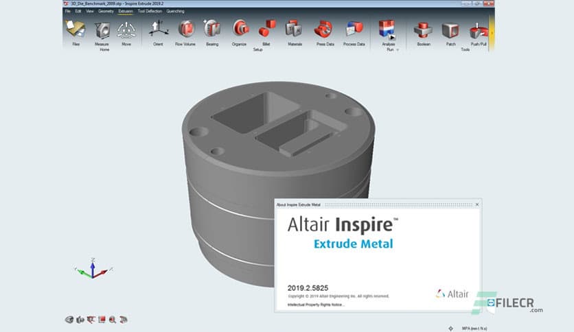 Altair Inspire Extrude Metal 2020.0.1 Build 6342