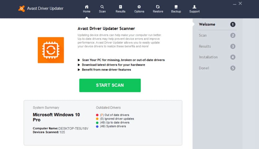 Avast Driver Updater 2.5.9