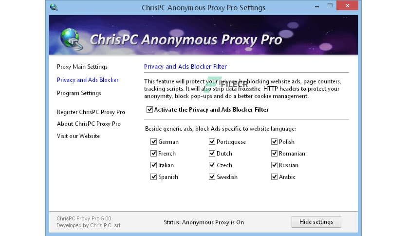 ChrisPC Anonymous Proxy Pro 9.24.0308