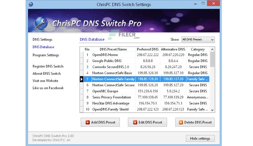 ChrisPC DNS Switch Pro 4.50
