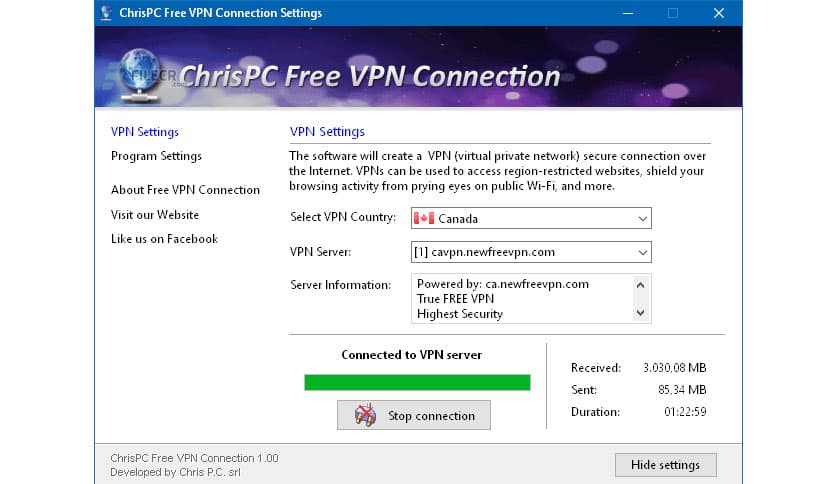 ChrisPC Free VPN Connection 4.26.0113