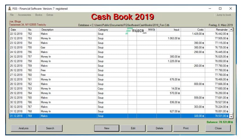 FGS Cashbook 8.0