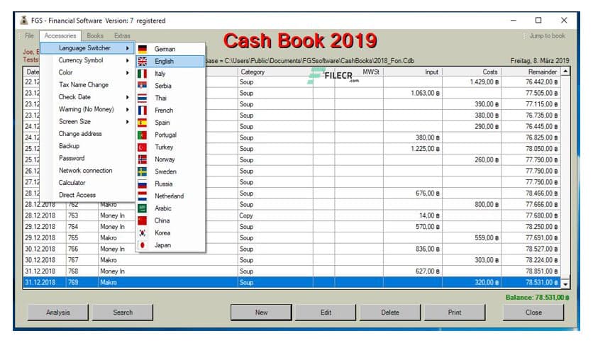 FGS Cashbook 8.0