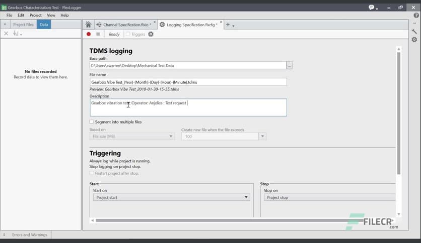 FlexLogger 2020 R1 Build 8.0.0.49956