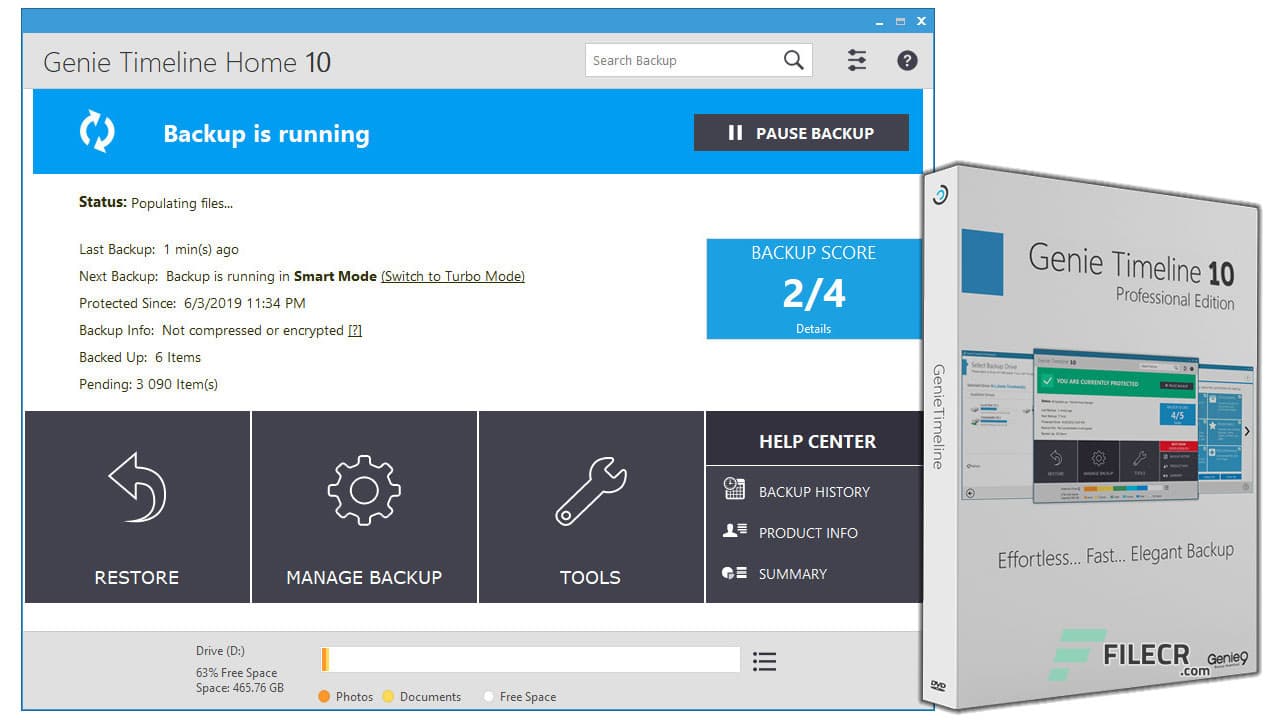 Genie Timeline 10.0.3.300 Server / Home
