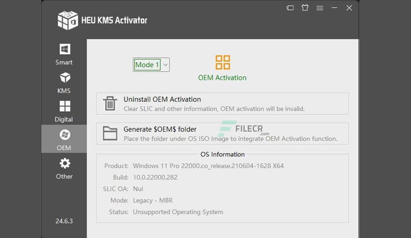 HEU KMS Activator 63.3