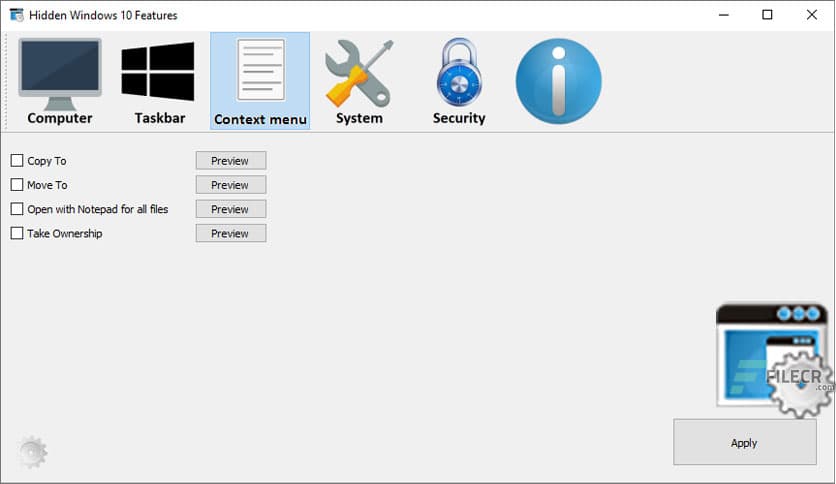 Hidden Windows 10 Features 1.3.1