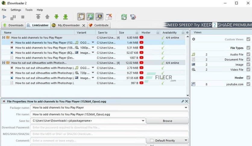 JDownloader 2.0.1 Rev. 48254