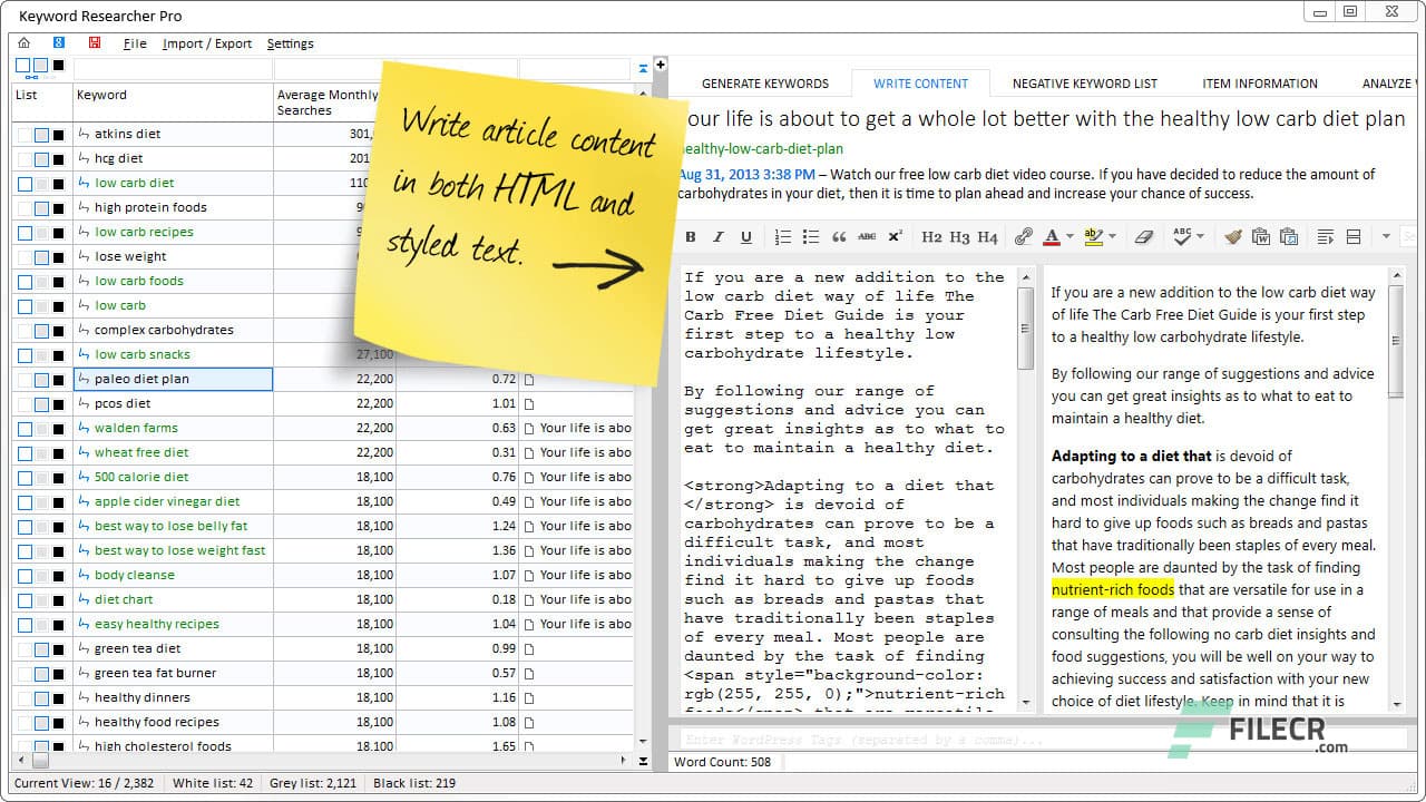 Keyword Researcher Pro 13.259