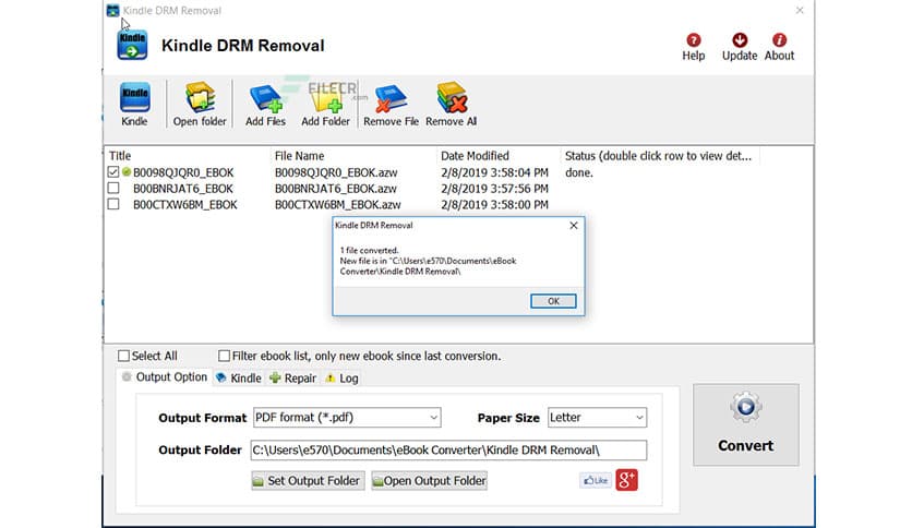 Kindle DRM Removal 4.23.11202.385