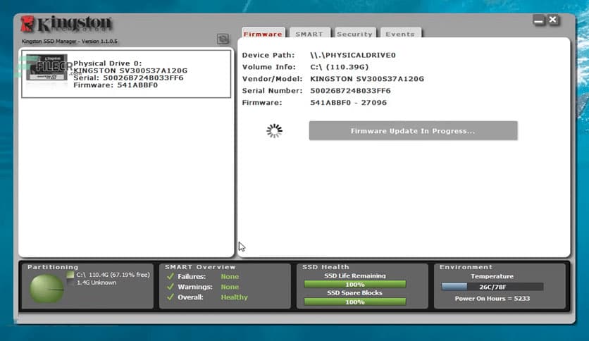 Kingston SSD Manager 1.5.6.1