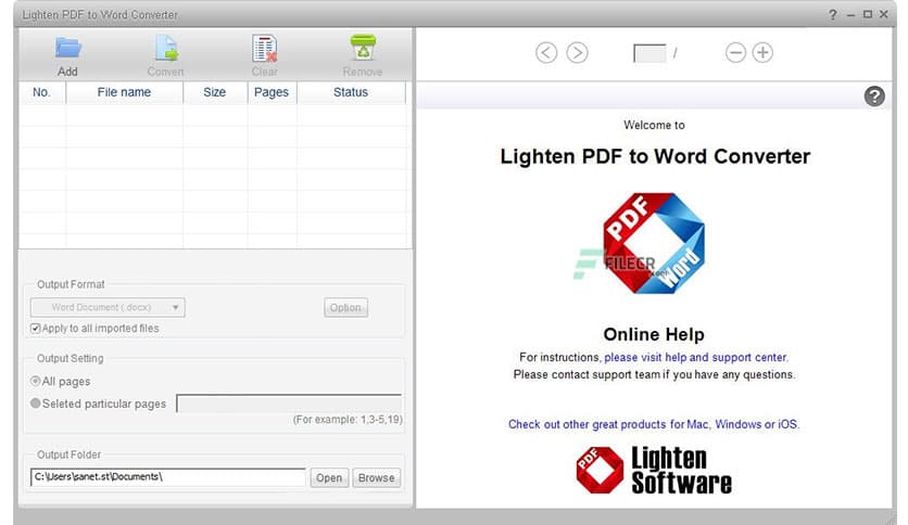 Lighten PDF to Word Converter 6.2.5