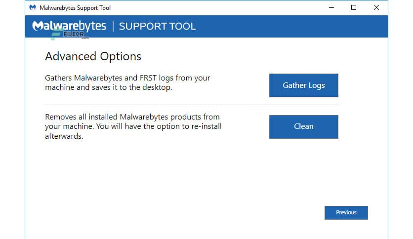 Malwarebytes Support Tool 1.9.17.1158