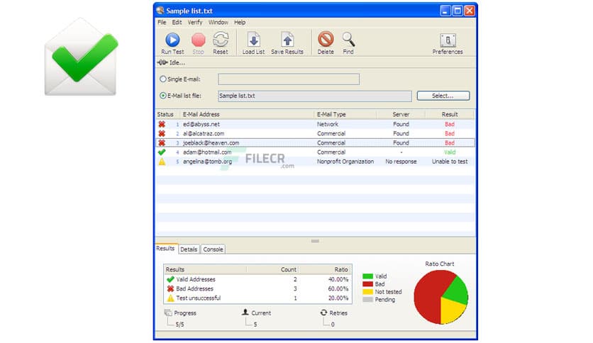Maxprog eMail Verifier 3.8.7