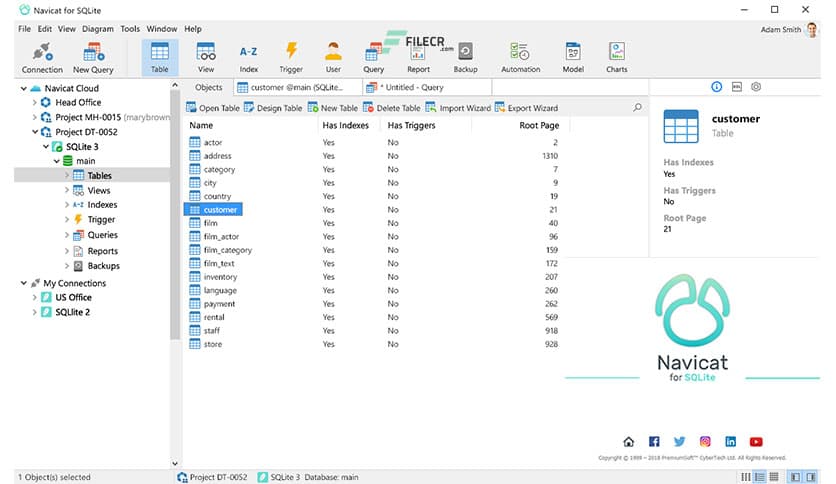 Navicat for SQLite 17.0.3