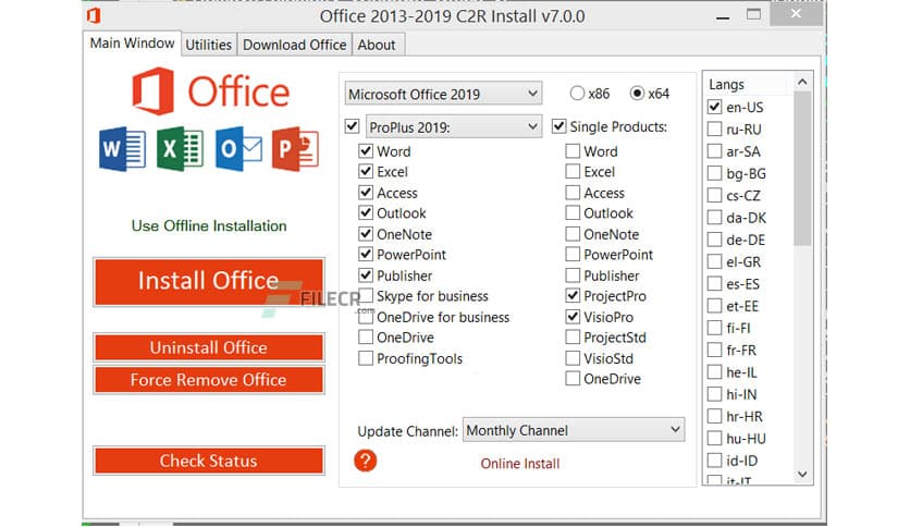 Office 2013-2024 C2R Install / Install Lite 7.7.7.7