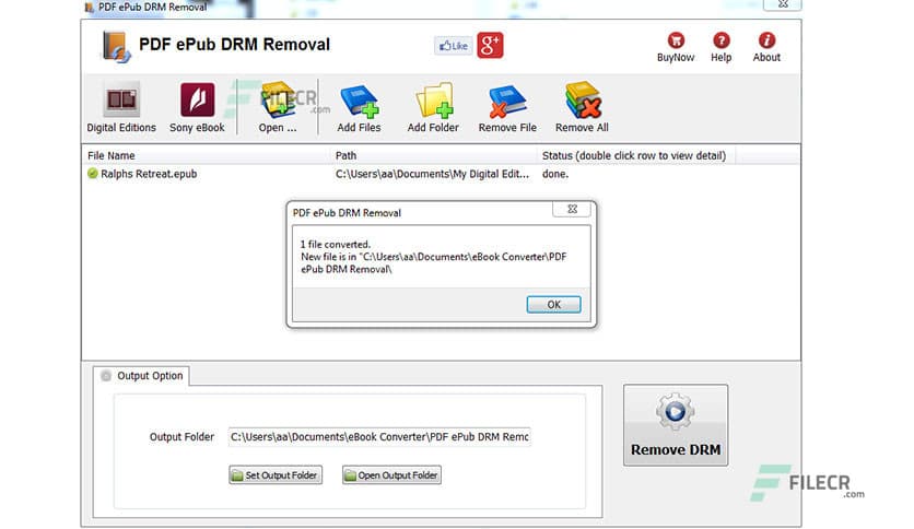 PDF ePub DRM Removal 4.22.10816.368