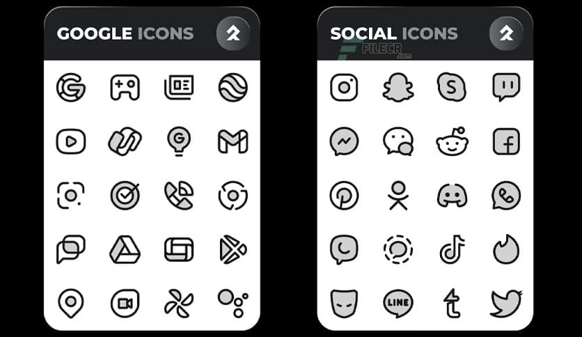 PHANTOM BLACK – Two tone icons 2.1