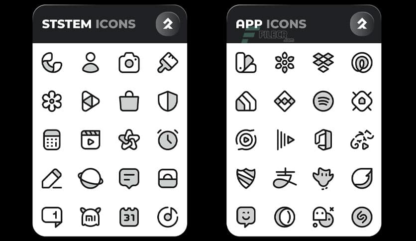 PHANTOM BLACK – Two tone icons 2.1