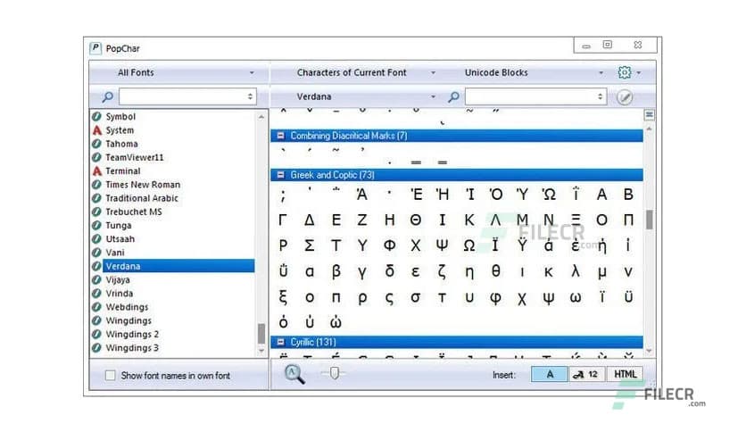 PopChar 8.7 Build 3001