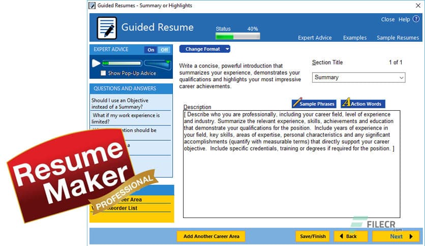 ResumeMaker Professional Deluxe 20.4.0.7025