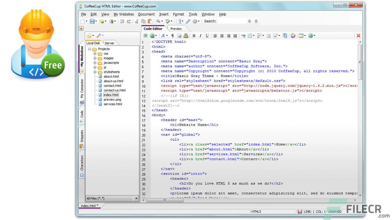 CoffeeCup HTML Editor 18.0 Build 890